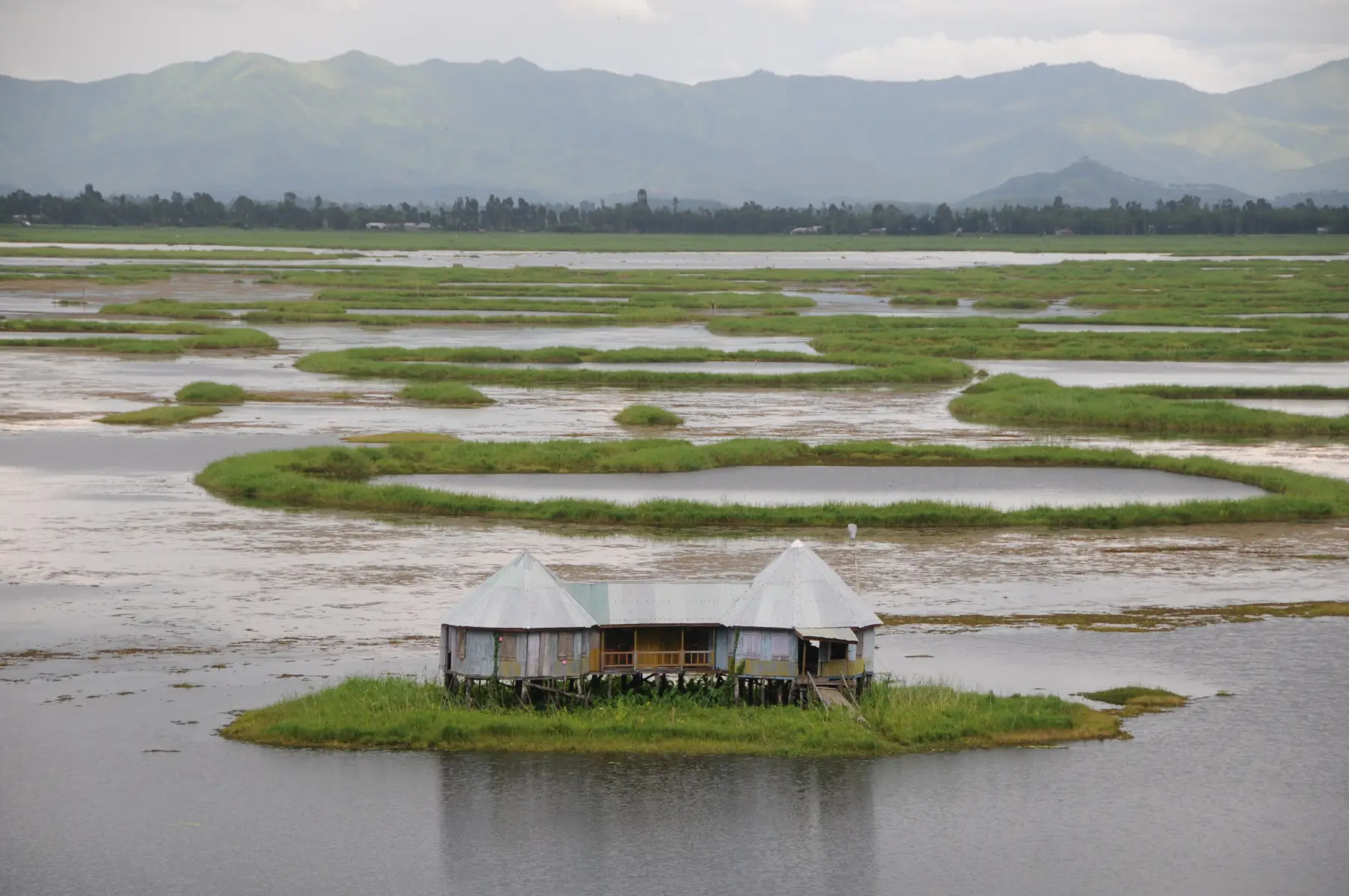 A home on Loktak Lake, Moirang